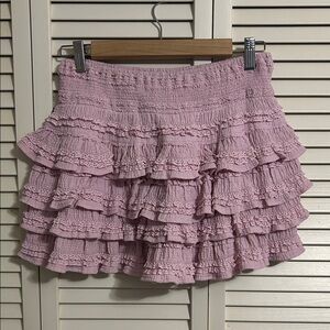 Day and Moon Pink Ruffled Skort